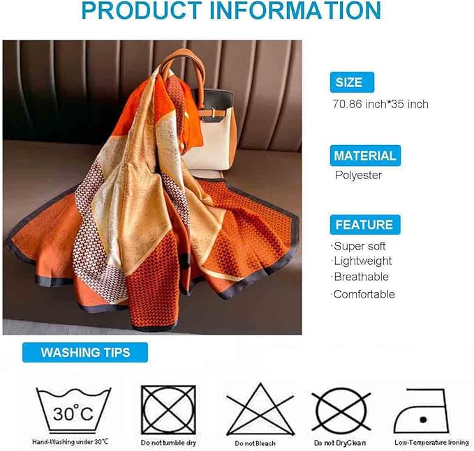 Xyueanlo Scarfs for Women Lightweight Scarves Fashion Print Floral Pattern Head Scarf Wraps Shawls