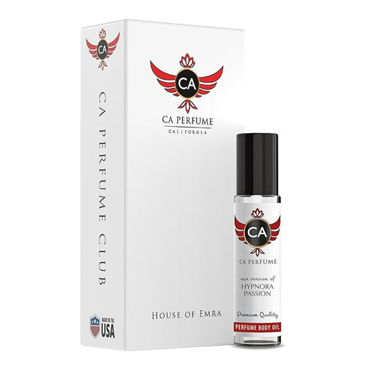 CA Perfume Impression of Hypnora Passion for Women Eau De Parfum Amber Vanilla Scent Long Lasting Perfumes for Women Travel Size TSA Ready for Day and Night Wear 0.33 Fl Oz 10ml