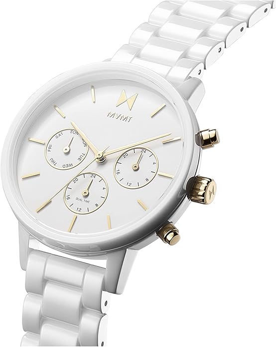 MVMT Nova - Dual Timezone Women’s Wristwatch - Minimalist Dress Watch for Women - 3 ATM/30 Meters Water-Resistant Timepiece - Stainless Steel Analog Women’s Watch with Interchangeable Bands - 38mm
