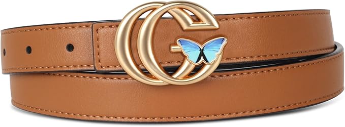 Relang Women's Belts with Gold Buckle, Fashion Waist Band, Elegant Ladies' Belt, Gift for Women