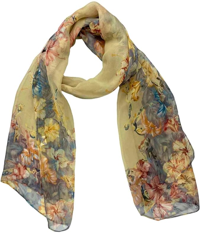 Xyueanlo Scarfs for Women Lightweight Scarves Fashion Print Floral Pattern Scarf Shawls