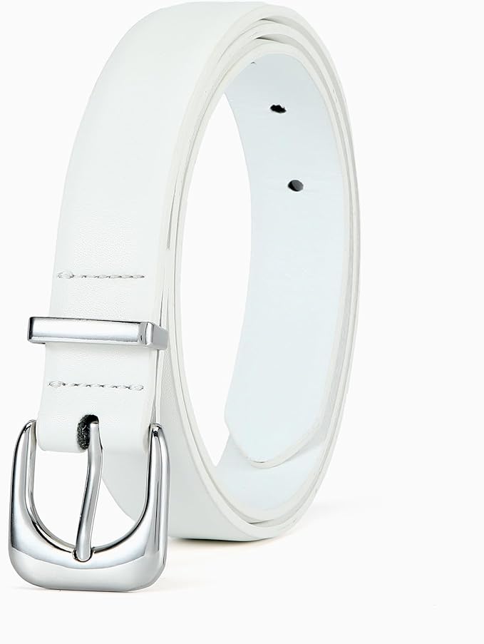 Earnda Belts for Women Faux Leather Waist Belt with Gold/Silver Buckle Casual Jeans Pants Dresses