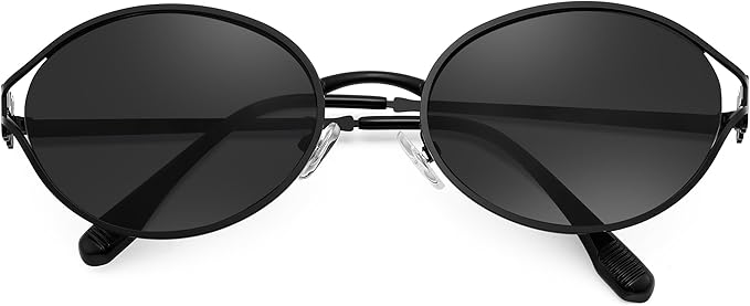 FEISEDY Retro Oval Small Sunglasses for Women Men 90s Trendy Classic Y2K Frame Round Shades UV400 Protection B9164