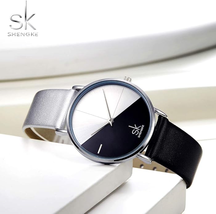 SHENGKE Simplicity Creative Women Watch Genuine Leather Elegant Women Watches Ladies Business Wristwatch