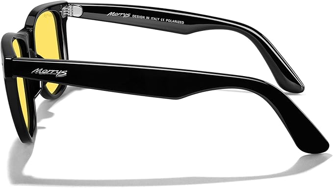MERRY'S Classic Square Shape Polarized Sunglasses for Womens Mens Retro Designer UV400 Sun Glasses S6140