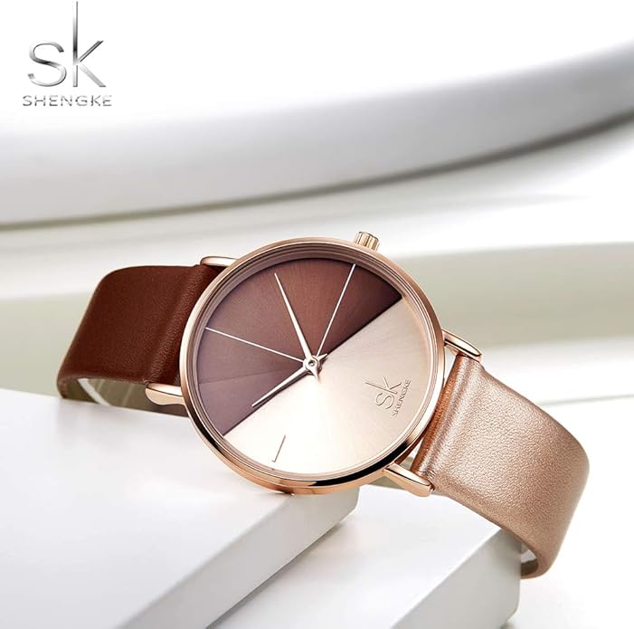 SHENGKE Simplicity Creative Women Watch Genuine Leather Elegant Women Watches Ladies Business Wristwatch