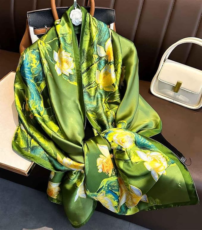 Xyueanlo Scarfs for Women Lightweight Scarves Fashion Print Floral Pattern Scarf Shawls