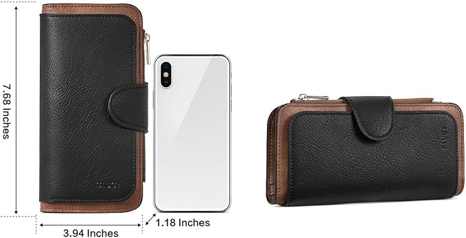 CLUCI Wallet For Women PU Leather RFID Blocking Womens Wallet Bifold Card Holder with ID Window Gifts for Women Birthday | RFID Blocking, Designer, Trifold, Card Holder, ID Window