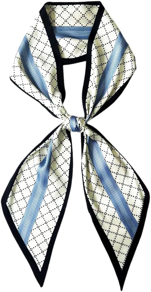 Silk Head Scarf for Hair Fashion Headwrap for Women Lightweight Neck Tie