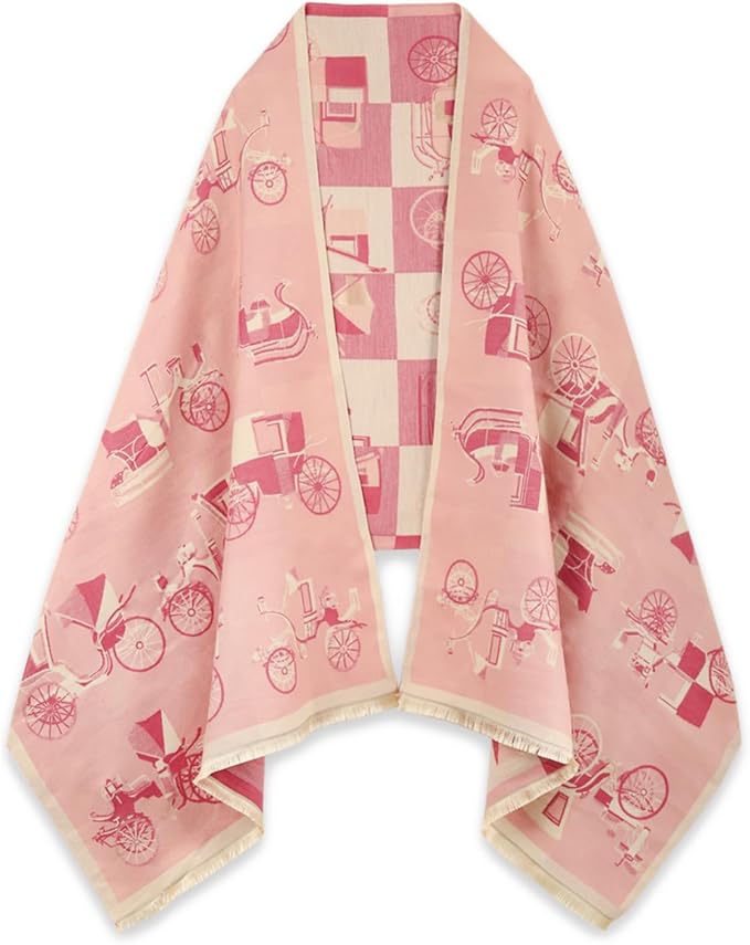 EXTREE Scarfs for Women Pashmina Silky Shawl Wrap for Evening Dressing Blanket Open Front Poncho Cape