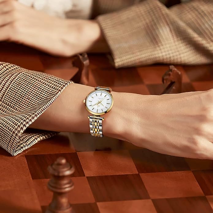 SHENGKE SK Classic Women Watches Fashion Ladies Dress Watch Solid Stainless Steel Band