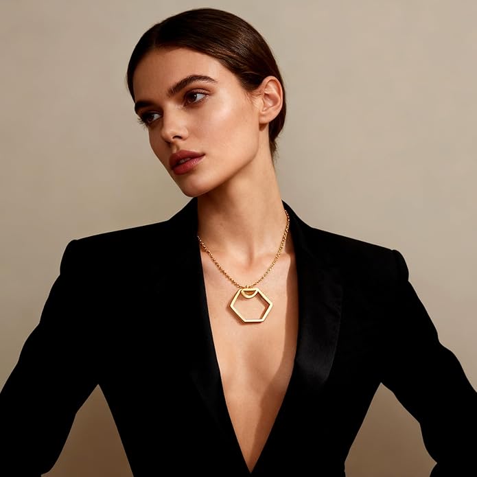 Gold Knot Pendant Necklace for Women Statement Gold Necklace 14K Gold Plated Knot Choker Trendy Jewelry