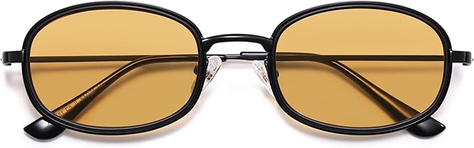 Retro Oval Sunglasses for Women Men Trendy Large Round Y2k Sunnies AP3681