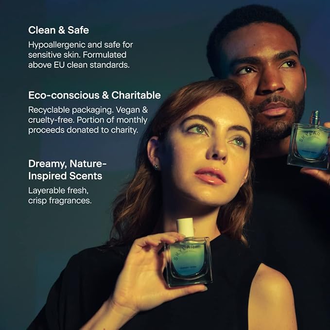 Skylar Midnight Moon Eau de Parfum- Hypoallergenic & Clean Perfume for Women & Men, Vegan & Safe for Sensitive Skin - Floral Perfume, Italian Bergamot, Cranberries & Vetiver - 50mL /1.7 Fl oz