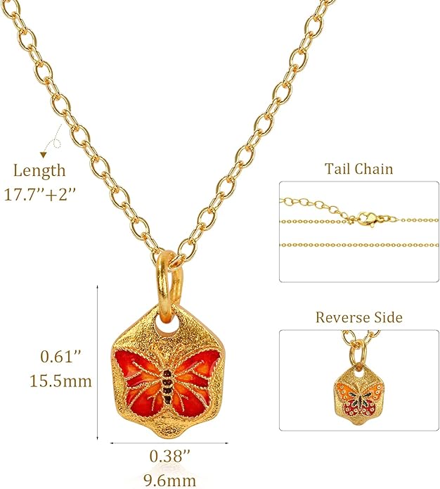 Dainty 18K Gold Plated Butterfly Necklaces Cute Gold Necklace for Women Simple Choker Jewelry for Women Trendy Jewelry Gifts