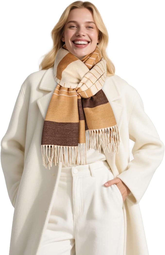 EXTREE Scarfs for Women Pashmina Silky Shawl Wrap for Evening Dressing Blanket Open Front Poncho Cape