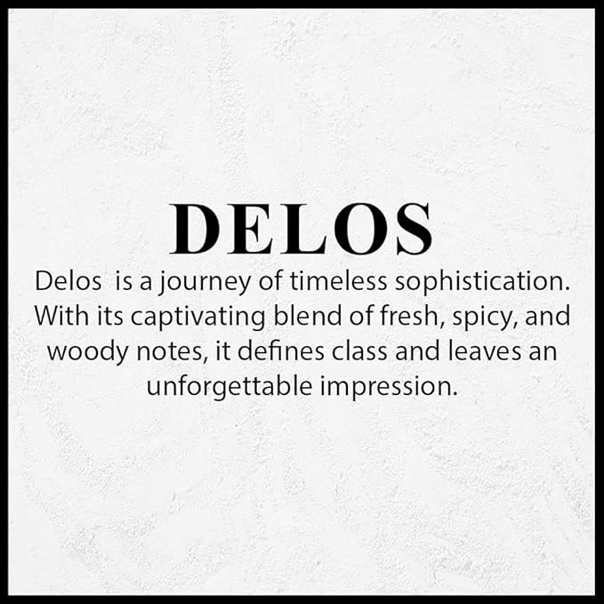 ARIF Delos Perfumes – Premium Woody Oriental Eau de Parfum for Men & Women – Cognac, Oak, Tonka Bean, Vanilla, Praline, Sandalwood – Long-Lasting Unisex Fragrance – 3.4 oz