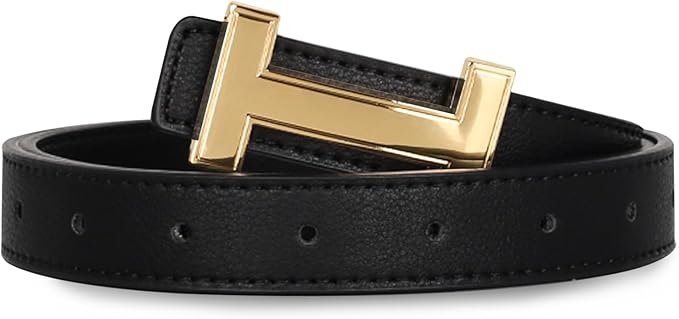 Relang Women's Belts with Gold Buckle, Fashion Waist Band, Elegant Ladies' Belt, Gift for Women
