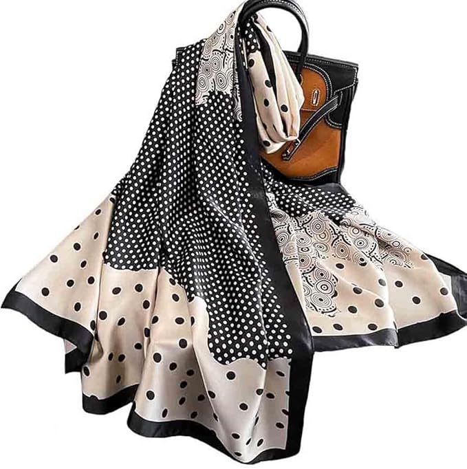 Pokeedioty Scarfs for Women Lightweight Head Scarf Fashion Scarves Elegant Floral Pattern Sunscreen Shawls and Wraps