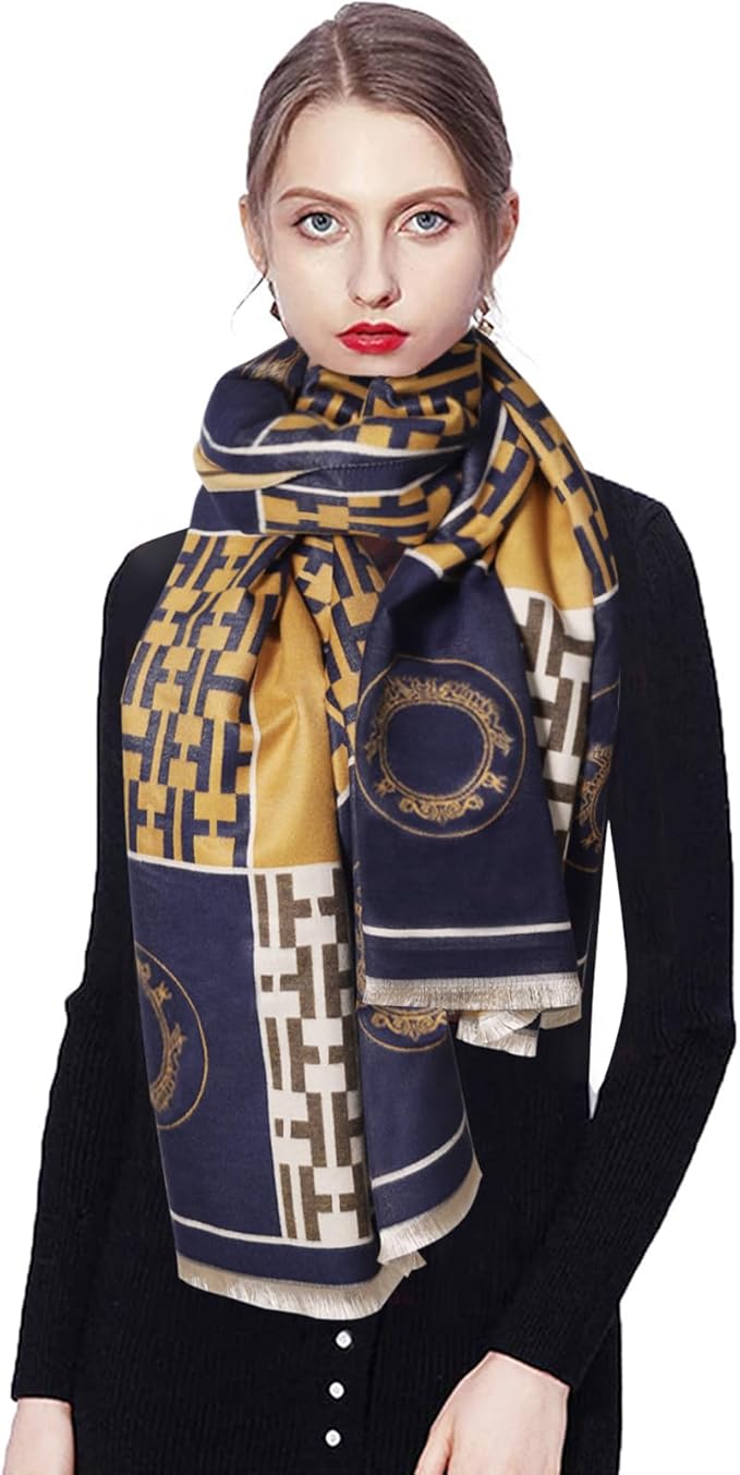 EXTREE Scarfs for Women Pashmina Silky Shawl Wrap for Evening Dressing Blanket Open Front Poncho Cape