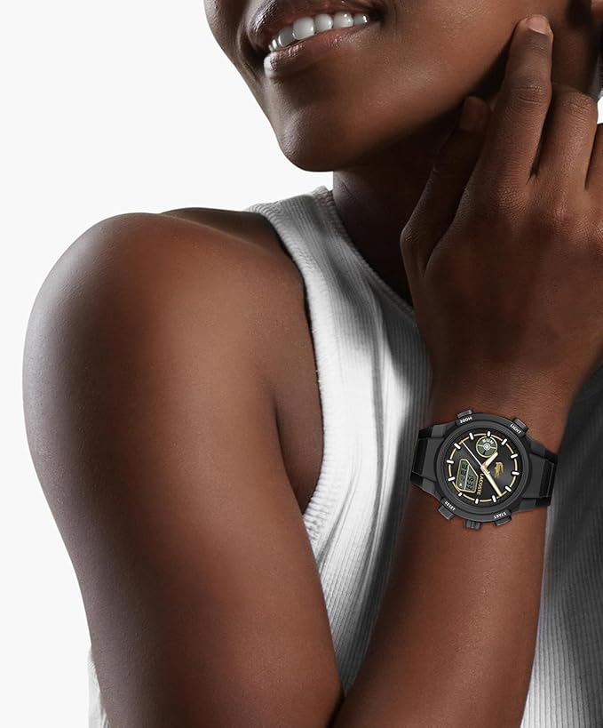 Lacoste LC33 Women's Analog Digital Watch, Silicone Strap, Contemporary, Sporty - Premium Fashion Timepiece - Gift for Her, 40mm