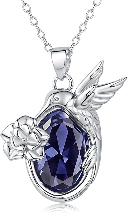Hummingbird/Bat/Cat/Dolphin/Mermaid Necklace Sterling Silver Cute Animal Necklaces Jewelry Christmas Gifts for Women Mother Wife Friends Daughter