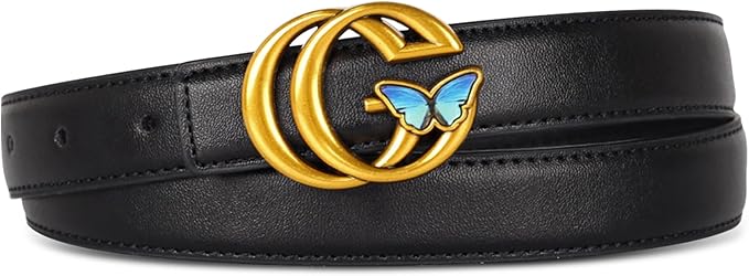 Relang Women's Belts with Gold Buckle, Fashion Waist Band, Elegant Ladies' Belt, Gift for Women