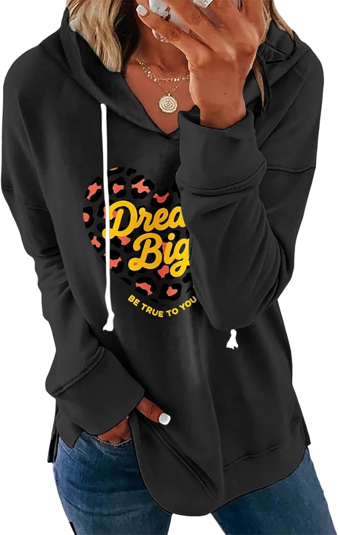 Women's Brick Red Hoodie Pullover Sweatshirt Cotton Blend Loose Fit Long Sleeve Fall Winter Top