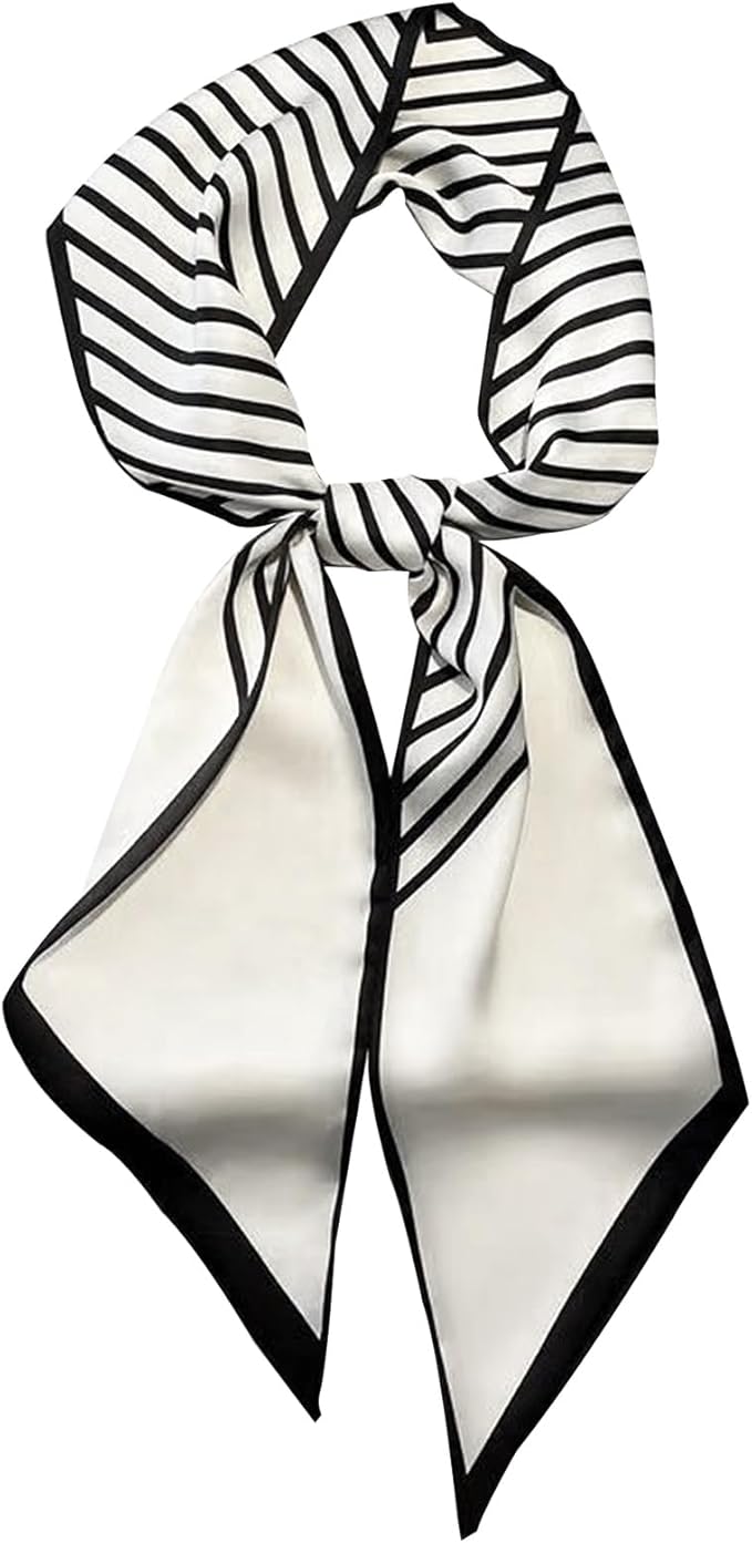 Head Scarf Hair Neck Scarves For Women Purse Bag Scarfs For Handbags Silky Long Thin Satin Headscarf Fashion