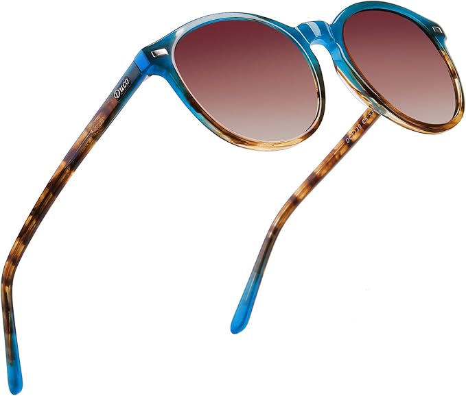 DUCO Polarized Sunglasses for Women Retro Round Women's Sunglasses Classic Vintage UV400 Shades DC1230
