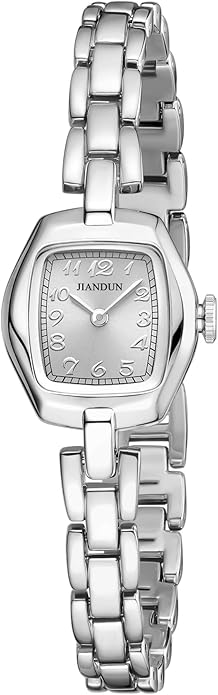 JIANDUN Vintage Small Gold Women’s Watch, Elegant Stainless Steel Bracelet, Water-Resistant with Tools Included