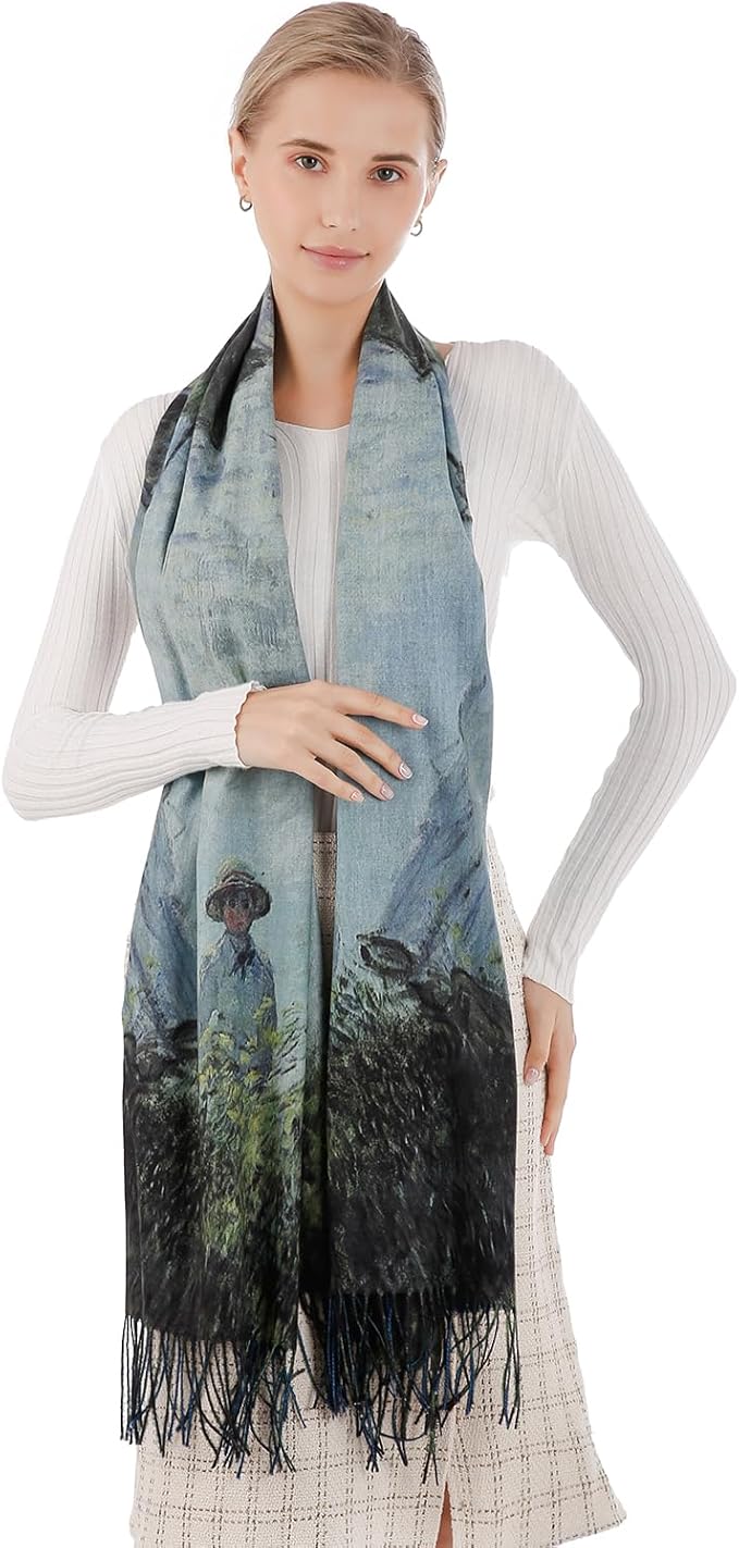 Scarf Shawl Wraps for Women Pashmina Soft Cashmere Scarf Printed Large Blanket Scarf Warm for Fall Winter