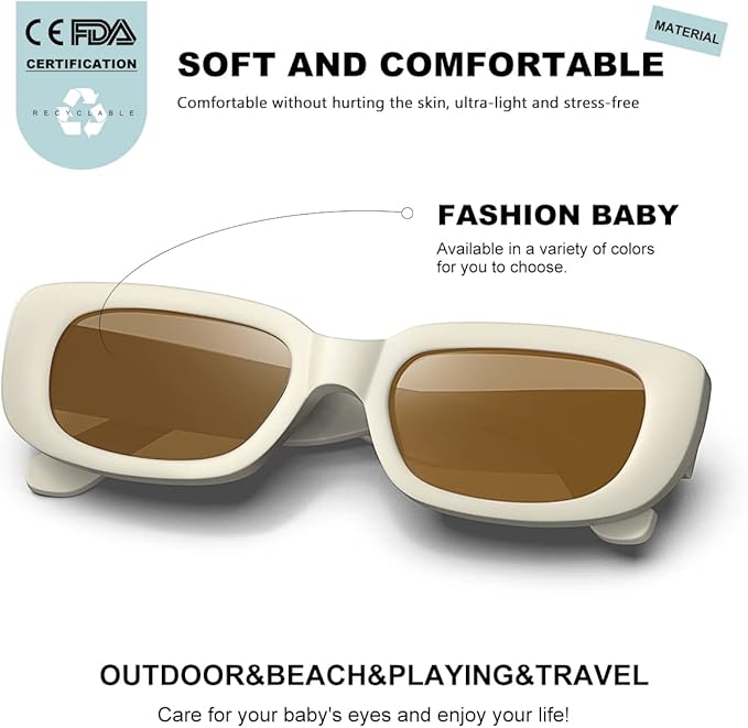 Retro Rectangle Kids Sunglasses 90’s Vintage Fashion Narrow Square Frame Glasses Shades for Girls Boys UV Protection