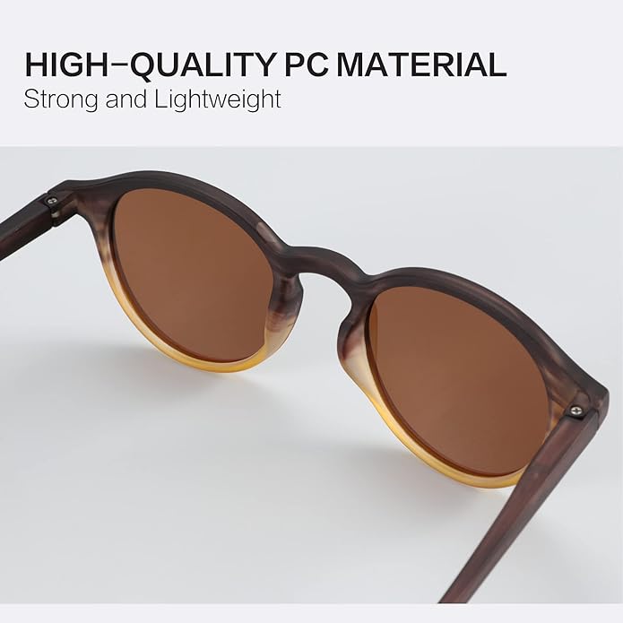 ZENOTTIC Polarized Round Sunglasses, Stylish Sunglasses for Men and Women Retro Classic, Multi-Style Selection