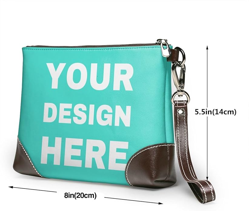 Custom Leather Wristlet Personalized Wallets For Women Men Wristlet Handbags Customized Clutch Purses For Women