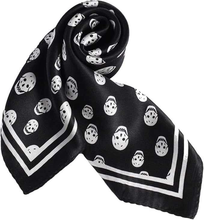 ANDANTINO 100% Real Mulberry Silk Scarf -21'' x 21''- Lightweight Neckerchief –Women Men Small Square Digital Printed Scarves