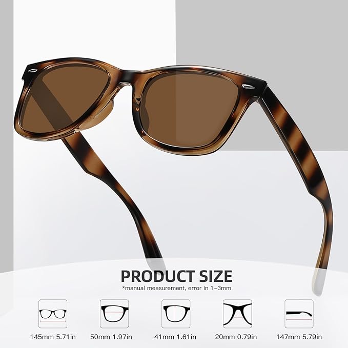 MEETSUN Polarized Sunglasses for Women Men Classic Retro Square Frame Driving Sun Glasses UV Protection