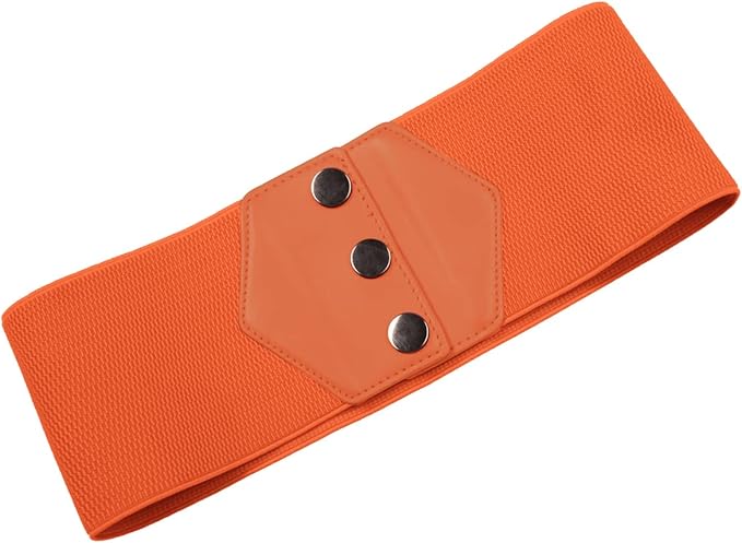 GRACE KARIN Women's Snap-Button Corset Belt Wide Elastic Belts for Dress Stretchy Waistband