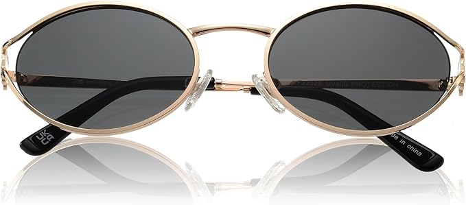 Retro Oval Sunglasses Womens Trendy 2026, Vintage Y2K Women's Shades Fashion 90s Sun Glasses UV Protection VF2252