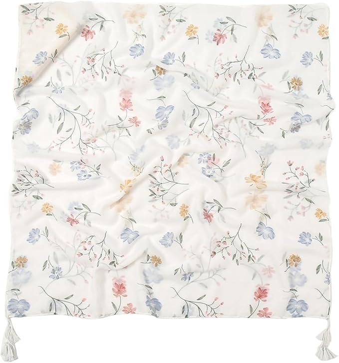 Yeieeo Boho Scarf for Women Lightweight Floral Printed Scarf Fall Winter Fashion Fringed Shawl