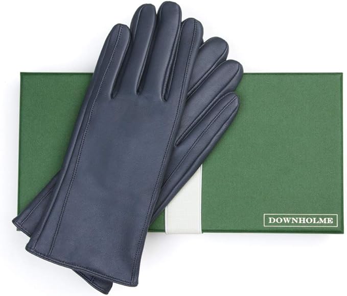 Downholme Touchscreen Leather Cashmere Lined Gloves for Women