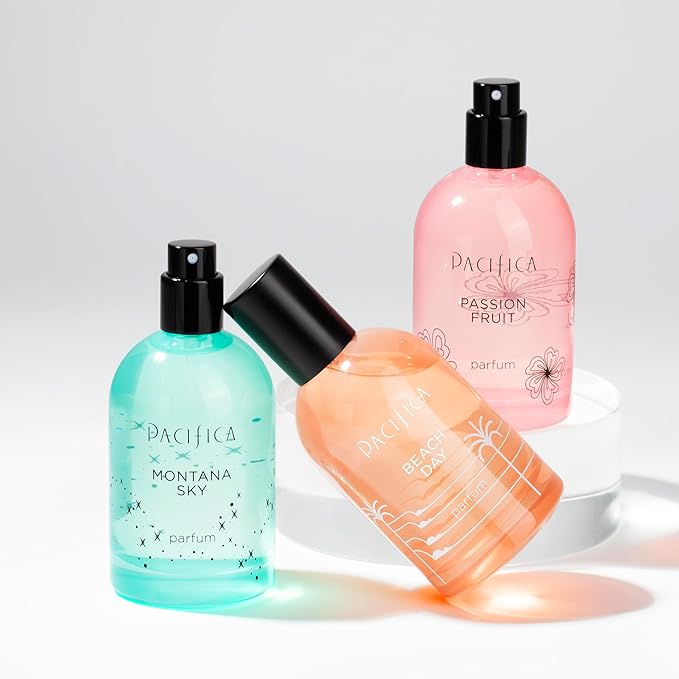 Pacifica Beach Day Spray Perfume, Fragrances, Bliss, Bergamont, Orange Flower, Sandalwood, Amber, Suede Leather, Clean Perfume, Parfum, Eau de Toilette Clean Vegan & Cruelty-Free