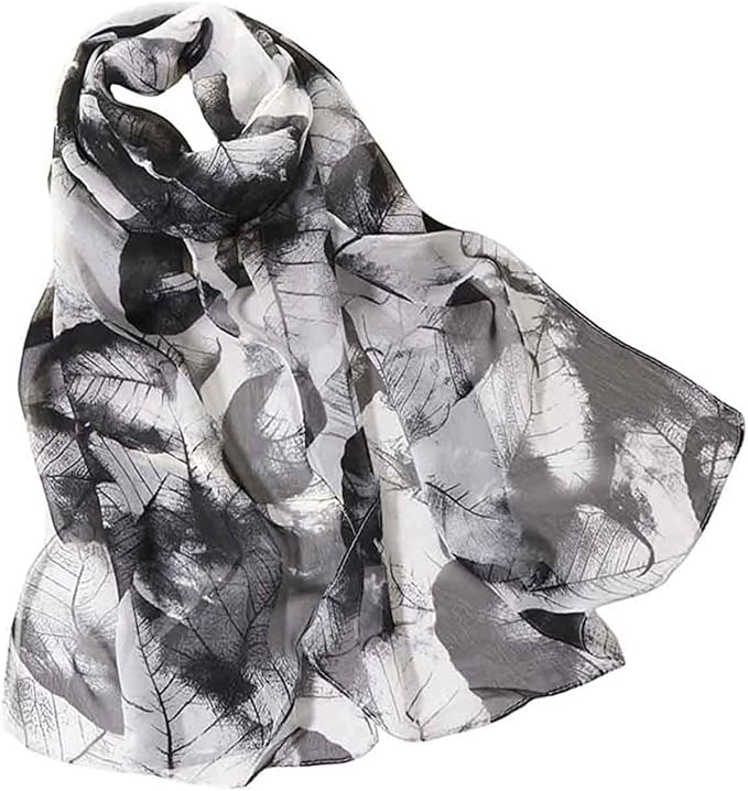 Pokeedioty Scarfs for Women Lightweight Scarves Elegant Floral Pattern Sheer Scarfs Shawls Wraps