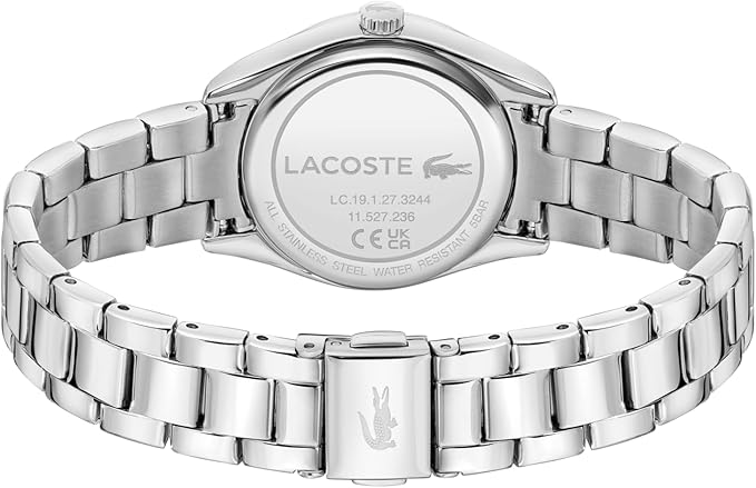 Lacoste Parisienne Women's 3H Quartz Watch, Stainless Steel Bracelet - Modern, Classic Timepiece - Gift for Her