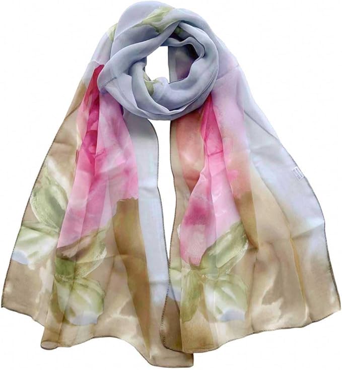 Xyueanlo Scarfs for Women Lightweight Fashion Floral Printed Scarves Neck Scarf Sunscreen Wraps Shawls