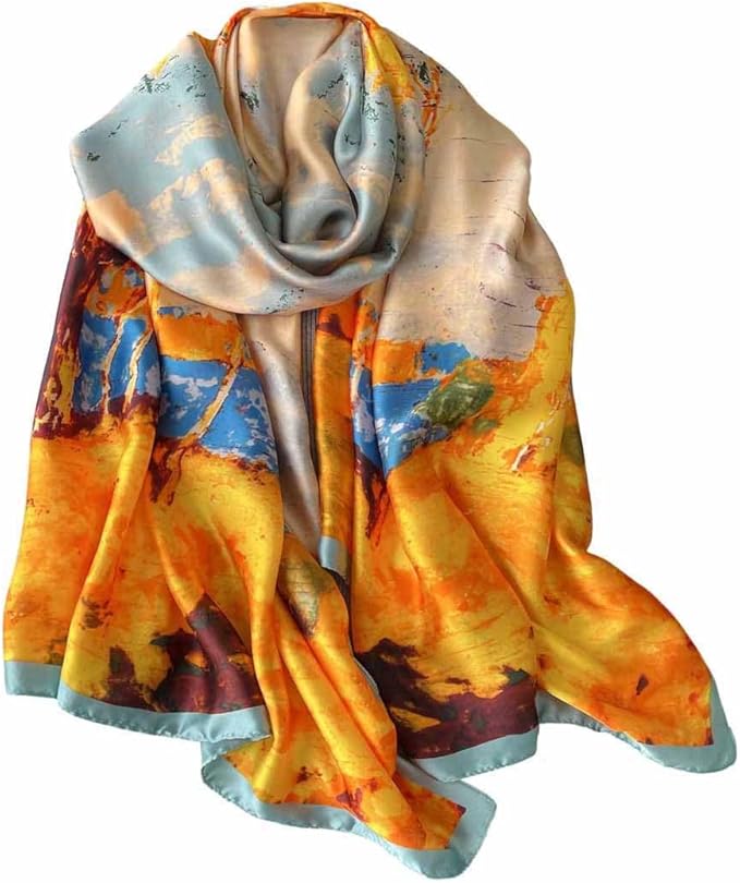 Xyueanlo Scarfs for Women Lightweight Scarves Fashion Print Floral Pattern Head Scarf Wraps Shawls