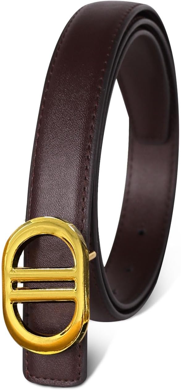 Relang Women's Belts with Gold Buckle, Fashion Waist Band, Elegant Ladies' Belt, Gift for Women