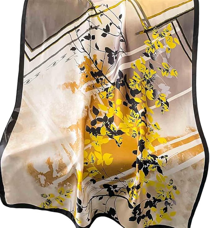 Pokeedioty Scarfs for Women Lightweight Head Scarf Fashion Scarves Elegant Floral Pattern Sunscreen Shawls and Wraps