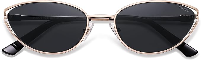 SOJOS Trendy Oval Polarized Sunglasses for Women,Retro 90s Cat Eye Shades SJ1254