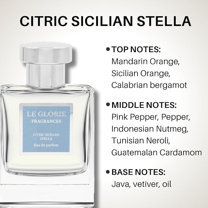 Citric Sicilian Stella inspired by Met.eeore EDP, Long Lasting Luxury Perfume Spray for Men, Cruelty Free - 1.7 fl oz 50ml